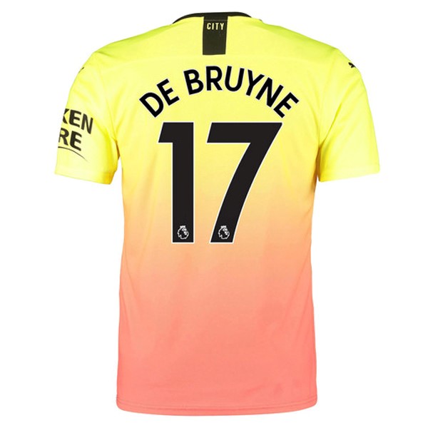 Maillot Football Manchester City NO.17 Bruyne Third 2019-20 Orange